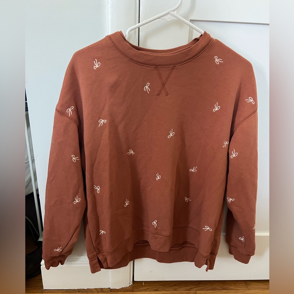 Madewell Size xs bow sweat in burnt orange